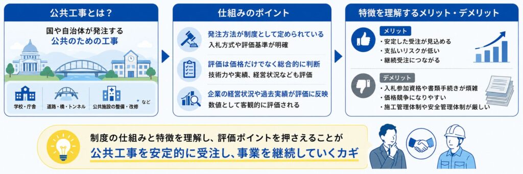 公共工事の仕組みと特徴を理解する