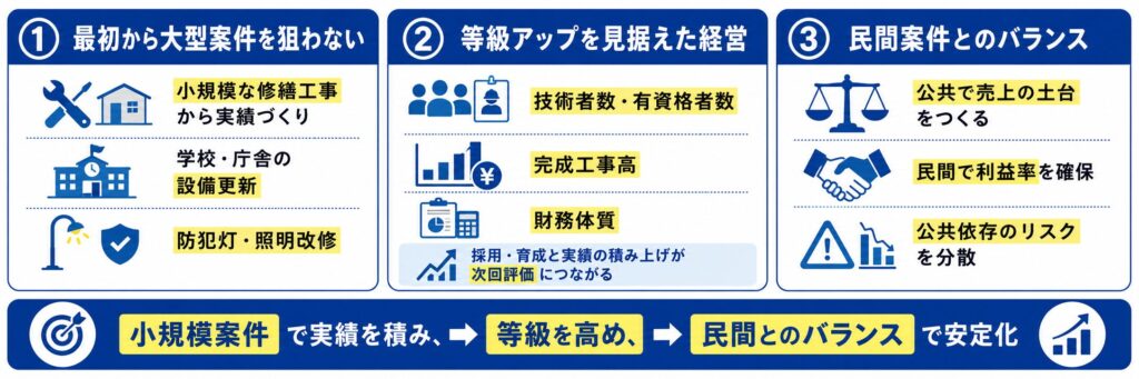 中小電気工事会社が公共案件を増やす現実的な戦略